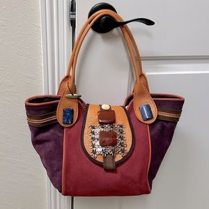 Mary Frances Suede tote